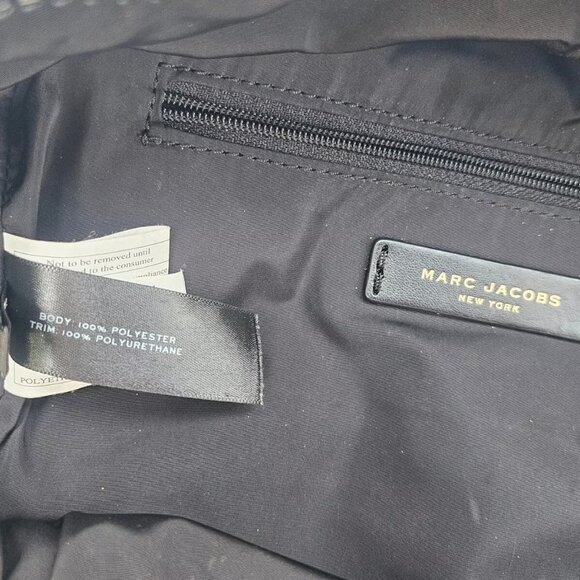Marc Jacobs New York Backpack Bag Black Quilted Nylon Bag Medium Bag - Picture 12 of 13